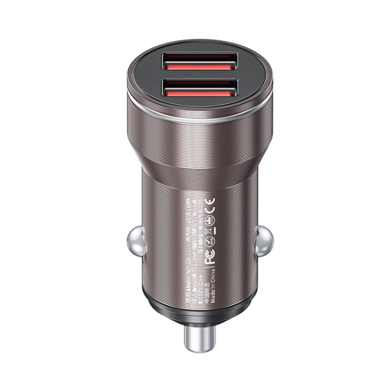 WK WP-C43 Staroad Series 15W Dual USB Car Charger(Coffee) - free shipping - PMC TechLife - Order now!