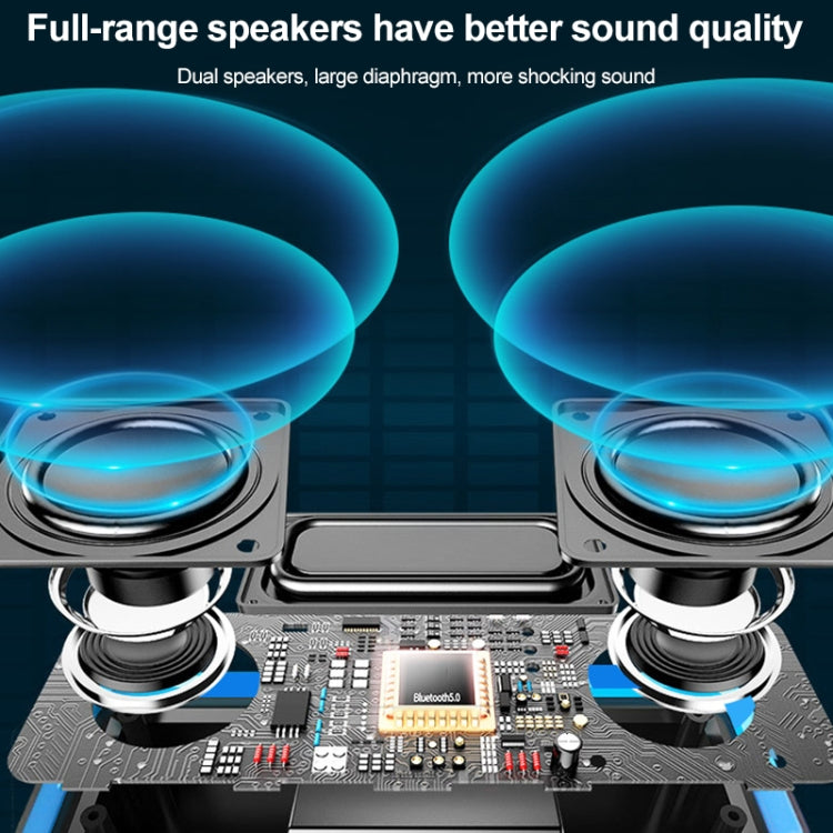 EBS-308 Outdoor Portable Mini Wireless Bluetooth Subwoofer Speaker(Black) - Waterproof Speaker by PMC TechLife | Online Shopping South Africa | PMC TechLife