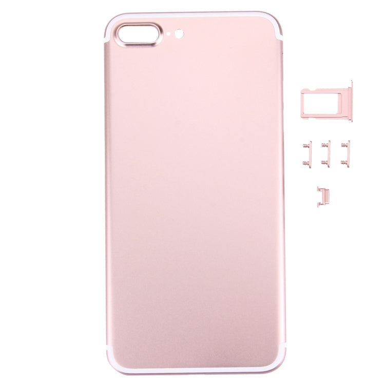 5 in 1 for iPhone 7 Plus (Back Cover + Card Tray + Volume Control Key + Power Button + Mute Switch Vibrator Key) Full Assembly Housing Cover(Rose Gold) - Back Cover by PMC TechLife | Online Shopping South Africa | PMC TechLife