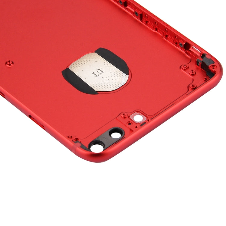 6 in 1 for iPhone 7 Plus (Back Cover (With Camera Lens)  + Card Tray + Volume Control Key + Power Button + Mute Switch Vibrator Key + Sign) Full Assembly Housing Cover(Red) - Back Cover by PMC TechLife | Online Shopping South Africa | PMC TechLife