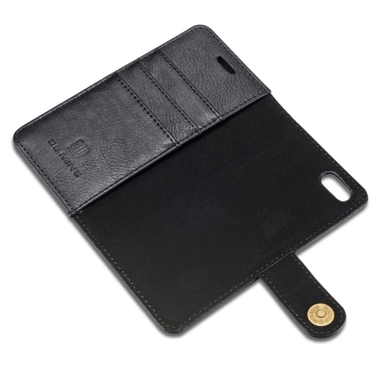 DG.MING For iPhone SE 2020 & 8 & 7  Crazy Horse Texture Horizontal Flip Detachable Magnetic Protective Case with Holder & Card Slots & Wallet(Black) - More iPhone Cases by DG.MING | Online Shopping South Africa | PMC TechLife | Buy Now Pay Later Mobicred