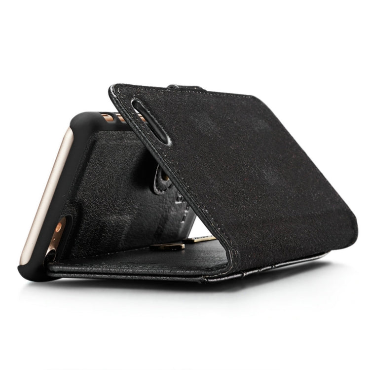 DG.MING For iPhone SE 2020 & 8 & 7  Crazy Horse Texture Horizontal Flip Detachable Magnetic Protective Case with Holder & Card Slots & Wallet(Black) - More iPhone Cases by DG.MING | Online Shopping South Africa | PMC TechLife | Buy Now Pay Later Mobicred