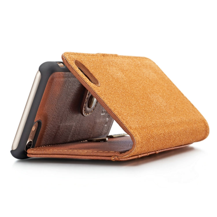 DG.MING For iPhone SE 2020 & 8 & 7  Crazy Horse Texture Horizontal Flip Detachable Magnetic Protective Case with Holder & Card Slots & Wallet(Brown) - More iPhone Cases by DG.MING | Online Shopping South Africa | PMC TechLife | Buy Now Pay Later Mobicred