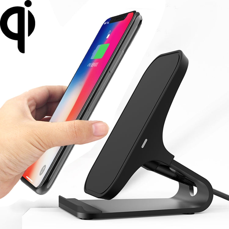 HAMTOD M5 15W Intelligent Dual Coil Design Qi Standard Holder Wireless Charger with Indicator Light, Support Fast Charging(Black) - Wireless Charger by HAMTOD | Online Shopping South Africa | PMC TechLife | Buy Now Pay Later Mobicred