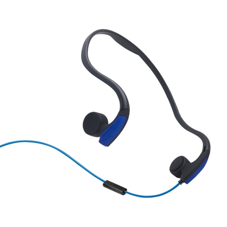 Rear Hanging Wire-Controlled Bone Conduction Outdoor Sports Headphone(Blue) - free shipping - PMC TechLife - Order now!