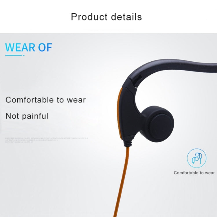 Rear Hanging Wire-Controlled Bone Conduction Outdoor Sports Headphone(Blue) - free shipping - PMC TechLife - Order now!