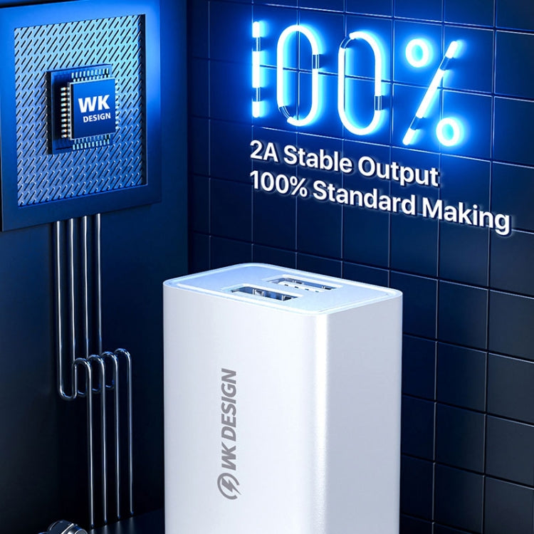 WK WP-U118 10W Single USB Port Travel Charger Power Adapter, US Plug - USB Charger by WK | Online Shopping South Africa | PMC TechLife | Buy Now Pay Later Mobicred