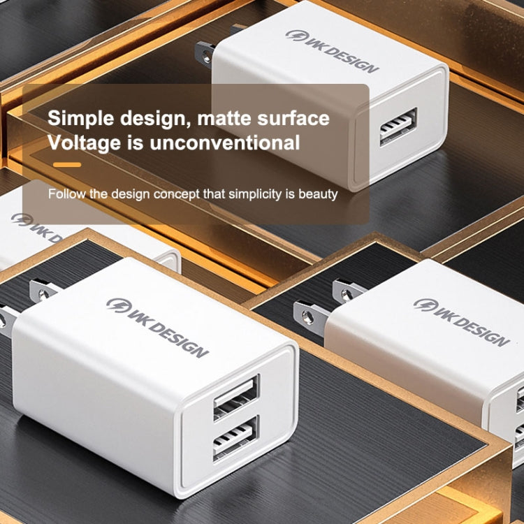 WK WP-U118 10W Single USB Port Travel Charger Power Adapter, US Plug - USB Charger by WK | Online Shopping South Africa | PMC TechLife | Buy Now Pay Later Mobicred