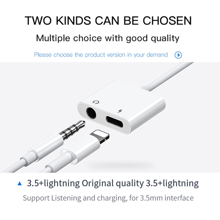 JOYROOM S-Y104 Ben Series Apple 3.5+Lightning Adapter, Length: 1.2m(White) - Earphone Adapter by JOYROOM | Online Shopping South Africa | PMC TechLife
