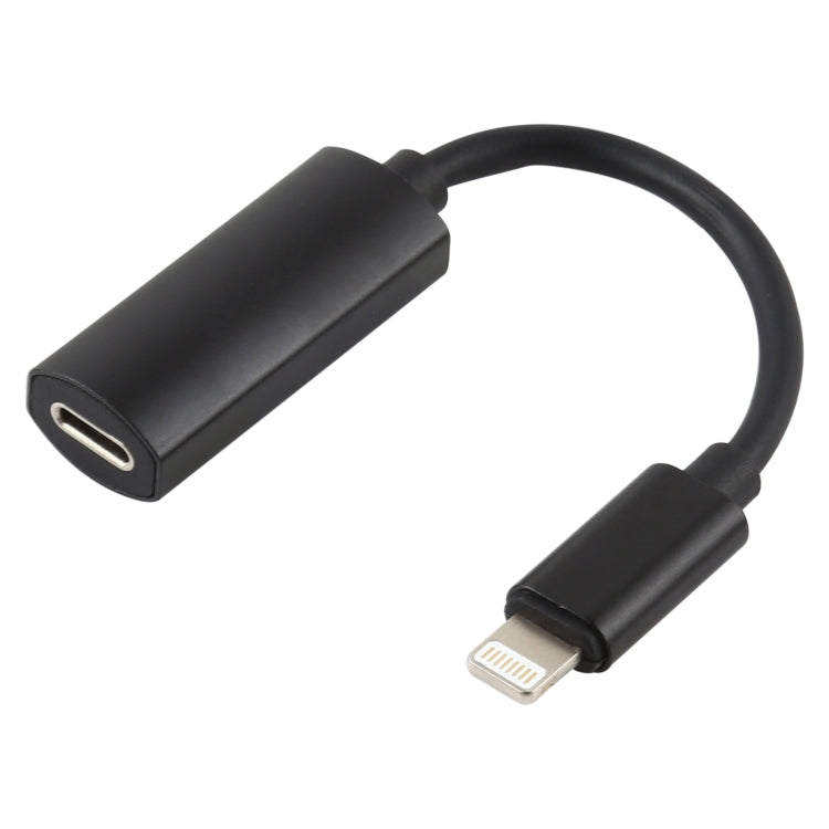 2 in 1 8 Pin Male to Dual 8 Pin Female Charging and Listening to Music Audio Earphone Adapter, Compatible with All IOS Systems(Black) - Earphone Adapter by PMC TechLife | Online Shopping South Africa | PMC TechLife