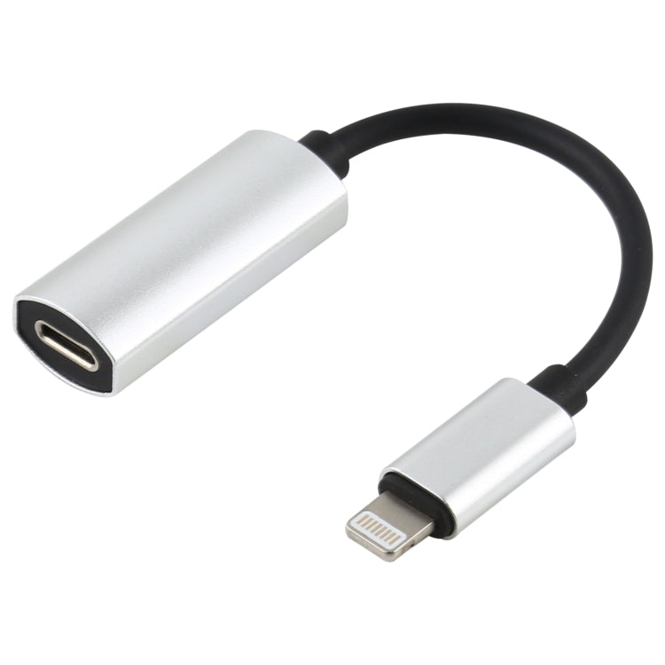 2 in 1 8 Pin Male to Dual 8 Pin Female Charging and Listening to Music Audio Earphone Adapter, Compatible with All IOS Systems(Silver) - Earphone Adapter by PMC TechLife | Online Shopping South Africa | PMC TechLife