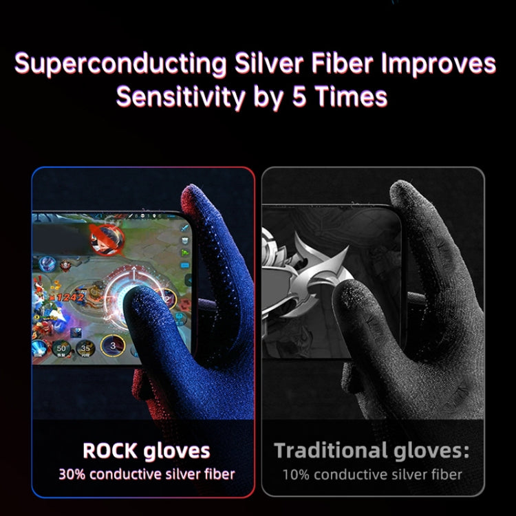 ROCK i28 Super Conductive Silver Fiber Anti-sweat Sensitive Touch Gaming Gloves - Gaming Finger Sleeves by PMC TechLife | Online Shopping South Africa | PMC TechLife