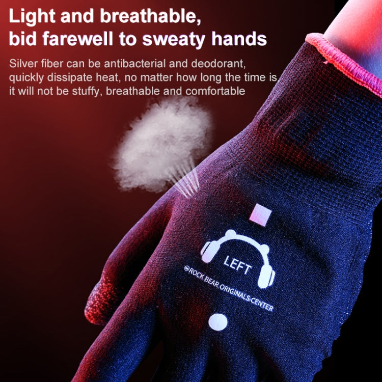 ROCK i28 Super Conductive Silver Fiber Anti-sweat Sensitive Touch Gaming Gloves - Gaming Finger Sleeves by PMC TechLife | Online Shopping South Africa | PMC TechLife