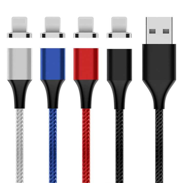 M11 3A USB to 8 Pin Nylon Braided Magnetic Data Cable, Cable Length: 1m (Silver) - Charging Cable & Head by PMC TechLife | Online Shopping South Africa | PMC TechLife