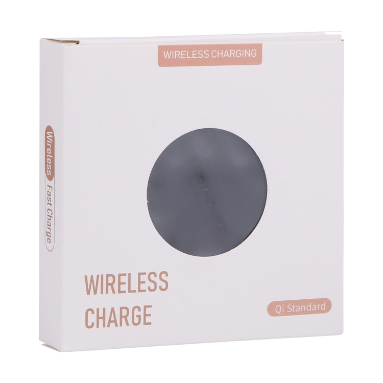 10W QI Plaid Pattern Round Plastic Wireless Charger (Black) - Wireless Charger by PMC TechLife | Online Shopping South Africa | PMC TechLife