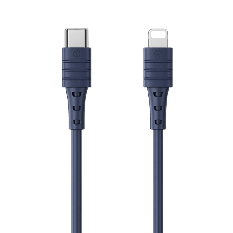 REMAX RC-068i PD 20W Type-C / USB-C to 8 Pin High Elastic TPE Fast Charging Data Cable, Length: 1m(Blue) - Normal Style Cable by REMAX | Online Shopping South Africa | PMC TechLife | Buy Now Pay Later Mobicred