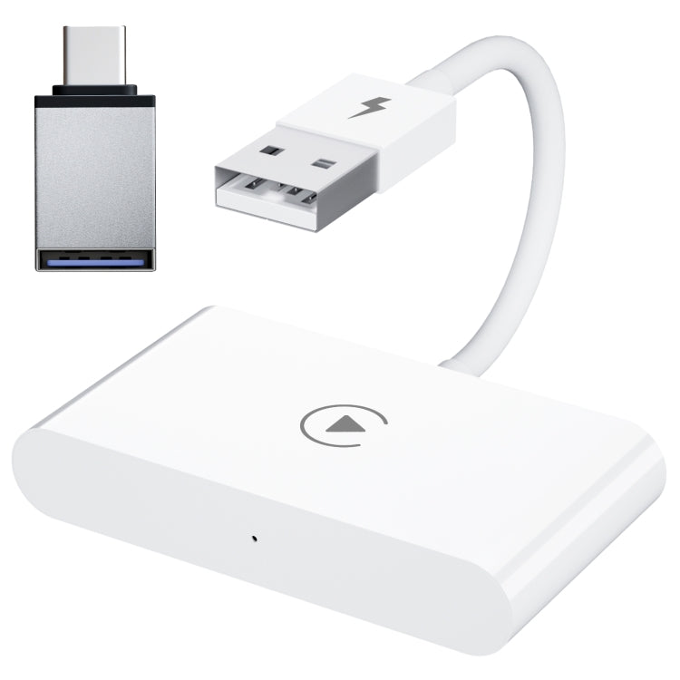 USB + USB-C / Type-C Wired to Wireless Carplay Adapter for iPhone(White) - free shipping - PMC TechLife - Order now!