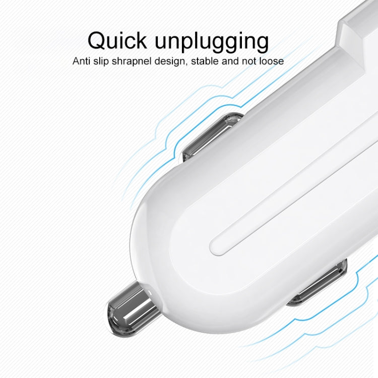 IVON CC13 QC 3.0 Fast Charging Car Charger Set with Type-C / USB-C Charging Cable (White) - Car Charger by IVON | Online Shopping South Africa | PMC TechLife