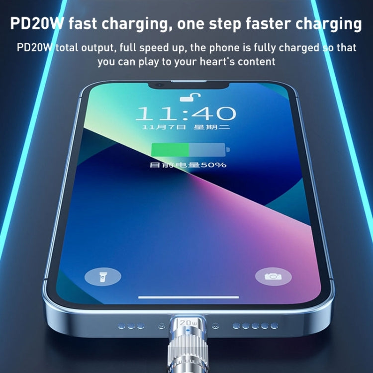 WK WDC-187 Qjie Series 20W USB-C/Type-C to 8 Pin Fast Charge Data Cable, Length: 1m(Orange) - 2 in 1 Cable by WK | Online Shopping South Africa | PMC TechLife | Buy Now Pay Later Mobicred