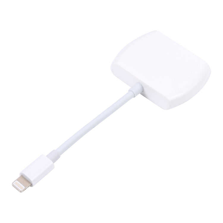 8 Pin Male to 8 Pin+ Dual 3.5mm Audio Female Headphone Adapter Adapter(White) - Earphone Adapter by PMC TechLife | Online Shopping South Africa | PMC TechLife