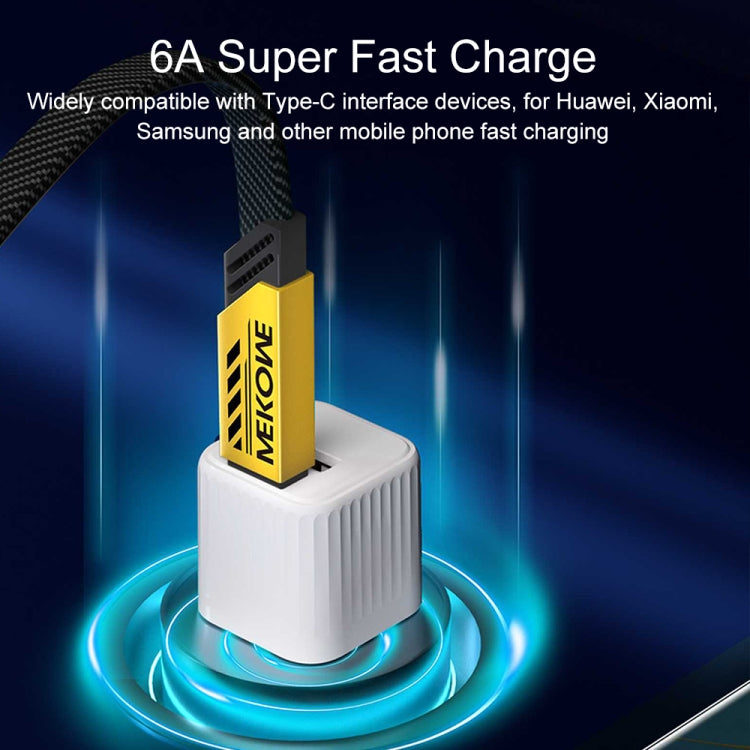 WK WDC-190a Mech Series 6A USB to USB-C/Type-C Fast Charge Data Cable, Length: 1m(Tarnish) - USB-C & Type-C Cable by WK | Online Shopping South Africa | PMC TechLife | Buy Now Pay Later Mobicred