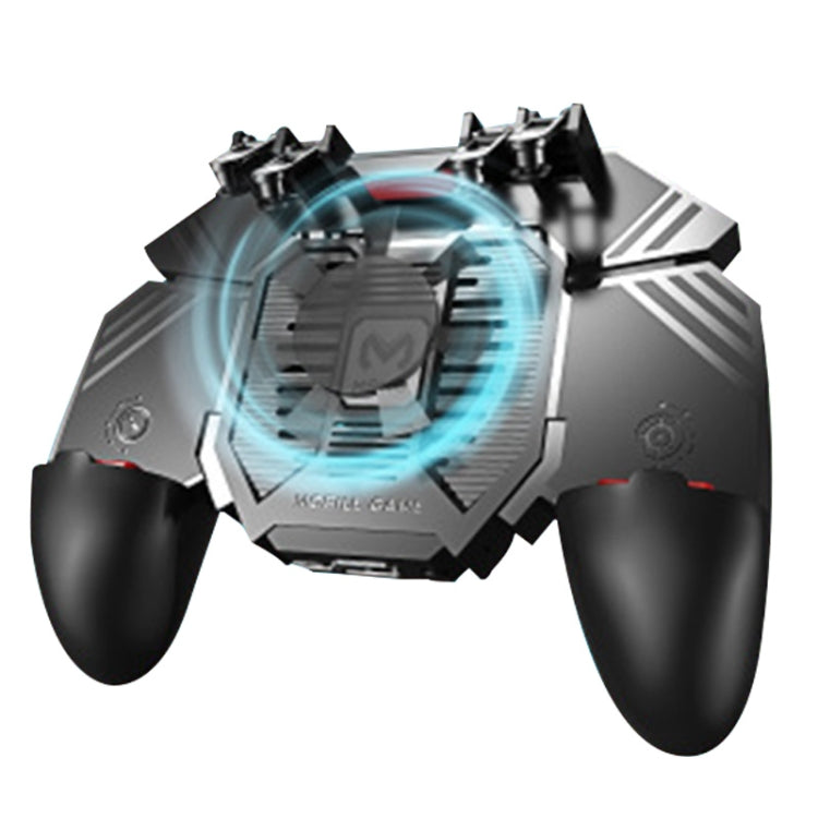AK77 1200mAh Battery Edition Six-finger Linkage Multi-function Mobile Phone Gamepad with Bracket, Suitable for 4.7-6.5 inch Mobile Phones - Cooling Fan Radiator by PMC TechLife | Online Shopping South Africa | PMC TechLife
