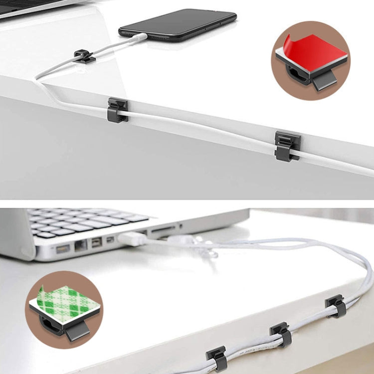 HG2392 50 PCS Desktop Data Cable Organizer Fixing Clip, Gum Type: Acrylic (Transparent) - Cable Organizer by PMC TechLife | Online Shopping South Africa | PMC TechLife