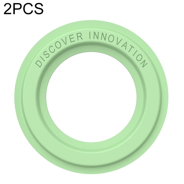 2 PCS NILLKIN Portable PU Leather Magnetic Ring Sticker (Green) - Hand-Sticking Bracket by NILLKIN | Online Shopping South Africa | PMC TechLife | Buy Now Pay Later Mobicred