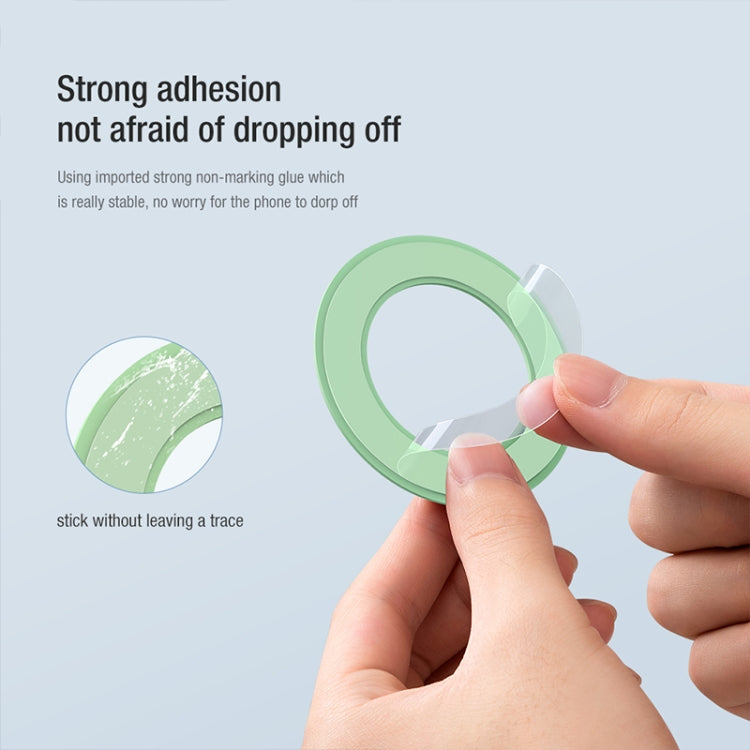 NILLKIN Portable PU Leather Magnetic Ring Sticker (Blue) - Hand-Sticking Bracket by NILLKIN | Online Shopping South Africa | PMC TechLife