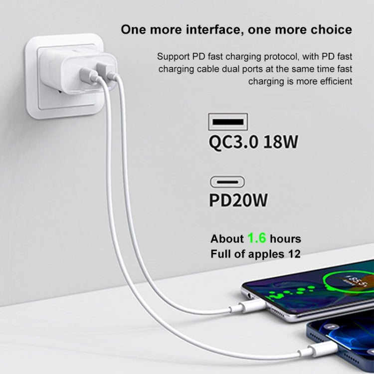 WK WP-U53 QC3.0 Charger 20W USB Type-C Maxspeed PD Fast Charger(UK Plug) - free shipping - PMC TechLife - Order now!
