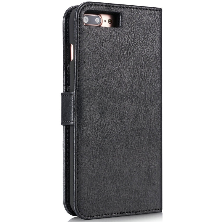 DG.MING for iPhone 8 Plus & iPhone 7 Plus Crazy Horse Texture Horizontal Flip Detachable Magnetic Protective Case with Holder & Card Slots & Wallet(Black) - More iPhone Cases by DG.MING | Online Shopping South Africa | PMC TechLife | Buy Now Pay Later Mobicred