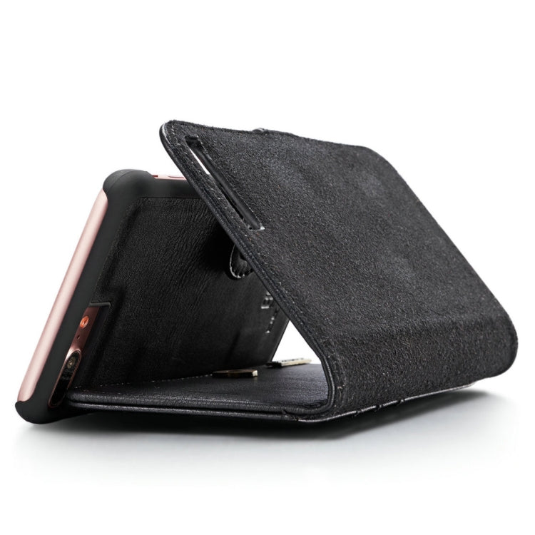 DG.MING for iPhone 8 Plus & iPhone 7 Plus Crazy Horse Texture Horizontal Flip Detachable Magnetic Protective Case with Holder & Card Slots & Wallet(Black) - More iPhone Cases by DG.MING | Online Shopping South Africa | PMC TechLife | Buy Now Pay Later Mobicred