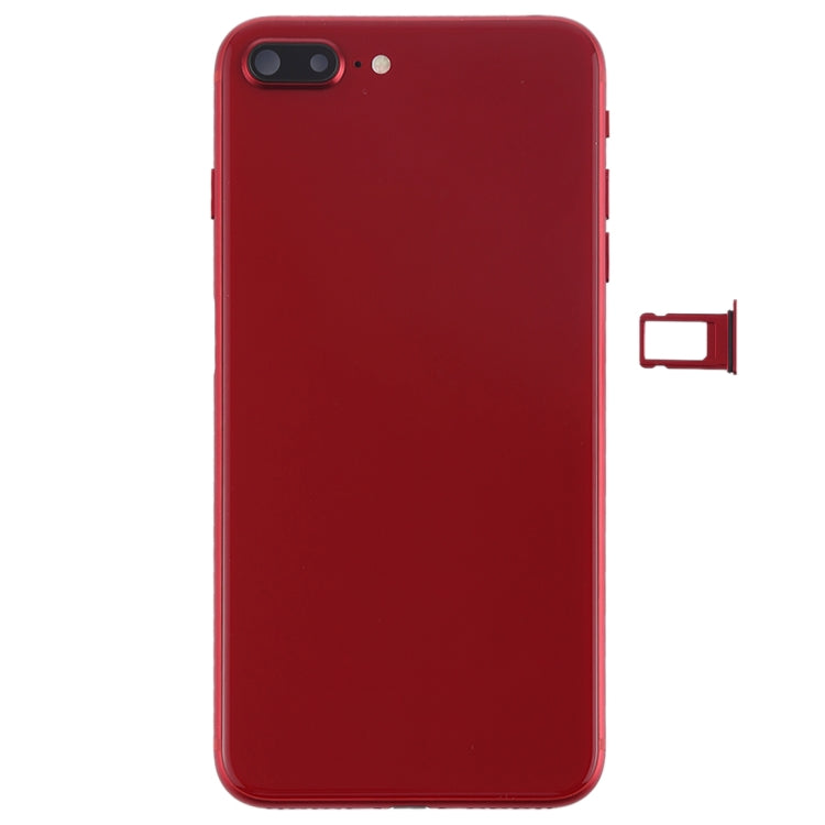 Battery Back Cover Assembly with Side Keys & Vibrator & Speaker Ringer Buzzer & Power Button + Volume Button Flex Cable & Card Tray for iPhone 8 Plus(Red) - Back Cover by PMC TechLife | Online Shopping South Africa | PMC TechLife