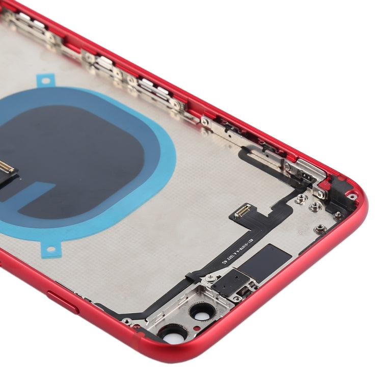 Battery Back Cover Assembly with Side Keys & Vibrator & Speaker Ringer Buzzer & Power Button + Volume Button Flex Cable & Card Tray for iPhone 8 Plus(Red) - Back Cover by PMC TechLife | Online Shopping South Africa | PMC TechLife