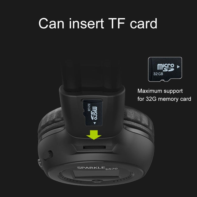 ZEALOT B570 Stereo Wired Wireless Bluetooth Subwoofer Headset with LED Color Screen Design & HD Microphone & FM, For Mobile Phones & Tablets & Laptops, Support 32GB TF Card Maximum(Black) - free shipping - PMC TechLife - Order now!