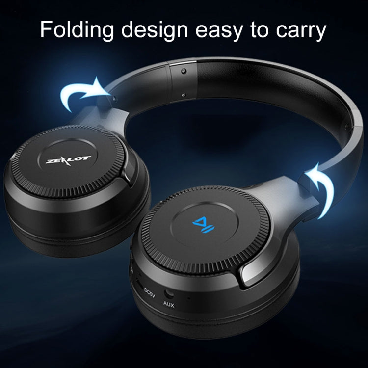 ZEALOT B26T Stereo Wired Wireless Bluetooth 4.0 Subwoofer Headset with 3.5mm Universal Audio Cable Jack & HD Microphone, For Mobile Phones & Tablets & Laptops, Support 32GB TF Card Maximum(Black) - Headset & Headphone by ZEALOT | Online Shopping South Africa | PMC TechLife | Buy Now Pay Later Mobicred