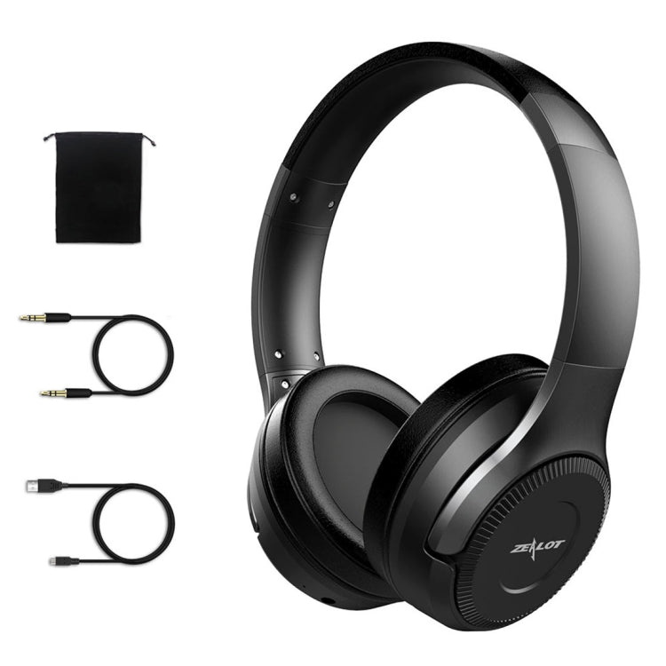 ZEALOT B26T Stereo Wired Wireless Bluetooth 4.0 Subwoofer Headset with 3.5mm Universal Audio Cable Jack & HD Microphone, For Mobile Phones & Tablets & Laptops, Support 32GB TF Card Maximum(Black) - Headset & Headphone by ZEALOT | Online Shopping South Africa | PMC TechLife | Buy Now Pay Later Mobicred