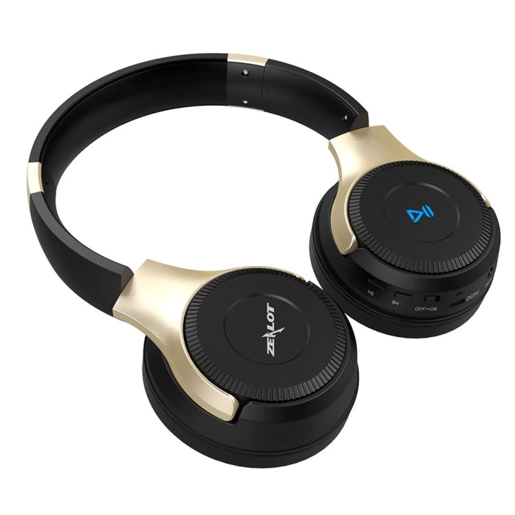 ZEALOT B26T Stereo Wired Wireless Bluetooth 4.0 Subwoofer Headset with 3.5mm Universal Audio Cable Jack & HD Microphone, For Mobile Phones & Tablets & Laptops, Support 32GB TF Card Maximum(Gold) - Headset & Headphone by ZEALOT | Online Shopping South Africa | PMC TechLife | Buy Now Pay Later Mobicred