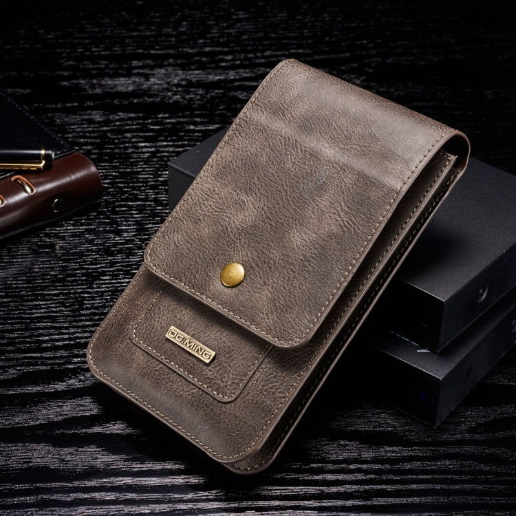DG.MING Universal Cowskin Leather Protective Case Bag Waist Bag with Card Slots & Hook, For iPhone, Samsung, Sony, Huawei, Meizu, Lenovo, ASUS, Oneplus, Xiaomi, Cubot, Ulefone, Letv, DOOGEE, Vkworld, and other Smartphones Below 6.5 inch(Grey) - free shipping - PMC TechLife - Order now!