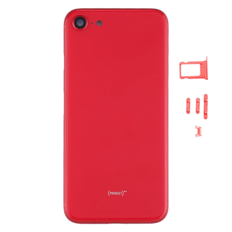 Battery Back Cover with Camera Lens Cover & SIM Card Tray & Side keys for iPhone SE 2020(Red) - SE 2nd Generation Parts by PMC TechLife | Online Shopping South Africa | PMC TechLife