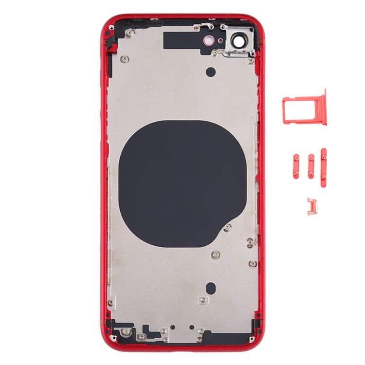 Battery Back Cover with Camera Lens Cover & SIM Card Tray & Side keys for iPhone SE 2020(Red) - SE 2nd Generation Parts by PMC TechLife | Online Shopping South Africa | PMC TechLife