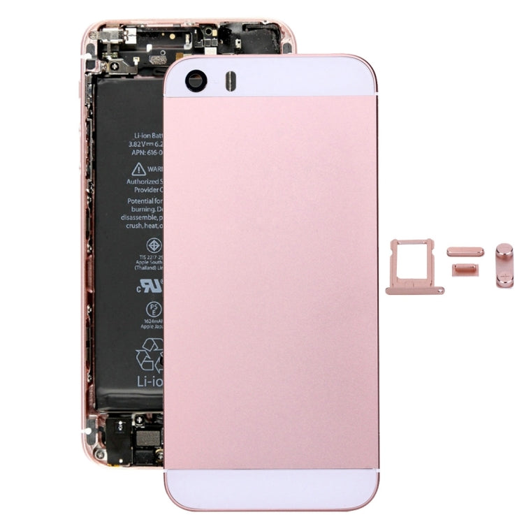 5 in 1 for iPhone SE Original (Back Cover + Card Tray + Volume Control Key + Power Button + Mute Switch Vibrator Key) Full Assembly Housing Cover(Rose Gold) - SE 1st Generation Parts by PMC TechLife | Online Shopping South Africa | PMC TechLife