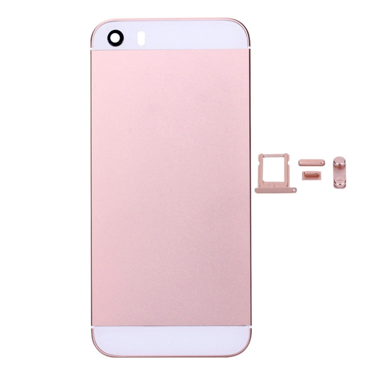 5 in 1 for iPhone SE Original (Back Cover + Card Tray + Volume Control Key + Power Button + Mute Switch Vibrator Key) Full Assembly Housing Cover(Rose Gold) - SE 1st Generation Parts by PMC TechLife | Online Shopping South Africa | PMC TechLife