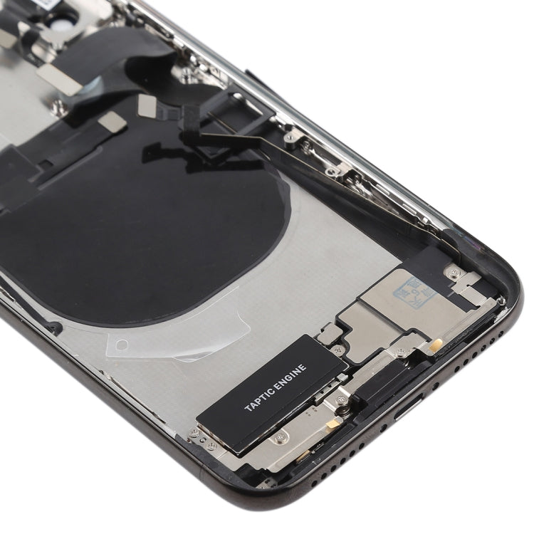 Battery Back Cover Assembly with Side Keys & Vibrator & Speaker Ringer Buzzer & Power Button + Volume Button Flex Cable & Card Tray & Battery Adhesive for iPhone X(Black) - Back Cover by PMC TechLife | Online Shopping South Africa | PMC TechLife
