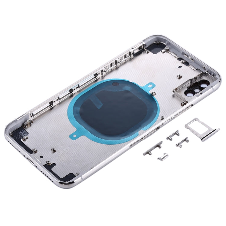 Back Housing Cover with SIM Card Tray & Side keys for iPhone X(Silver) - Back Cover by PMC TechLife | Online Shopping South Africa | PMC TechLife