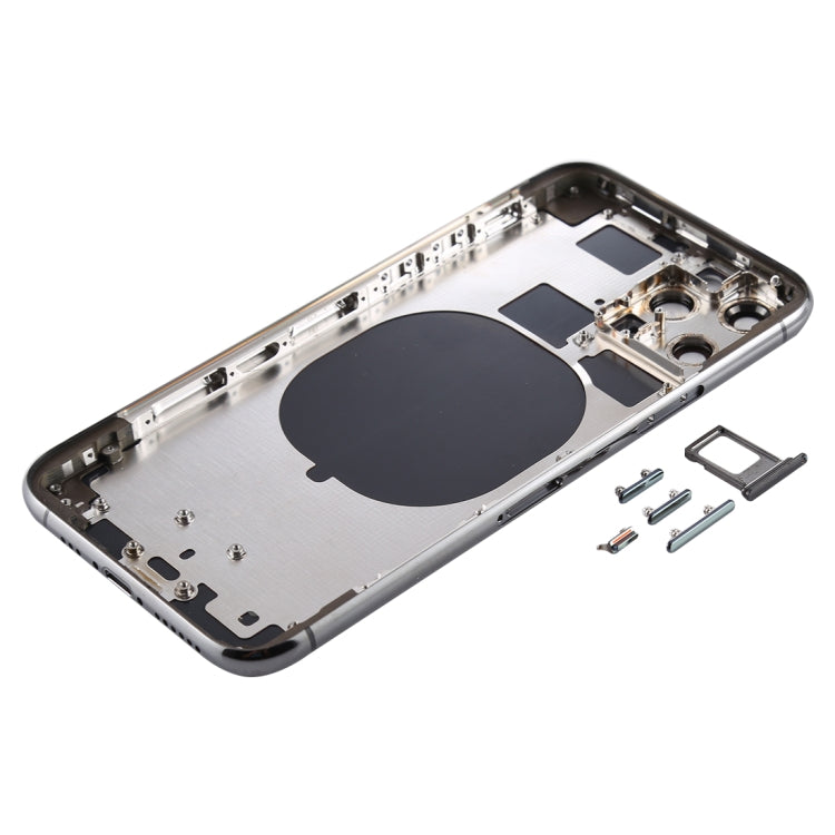 Back Housing Cover with SIM Card Tray & Side keys & Camera Lens for iPhone 11 Pro(Grey) - Back Cover by PMC TechLife | Online Shopping South Africa | PMC TechLife | Buy Now Pay Later Mobicred