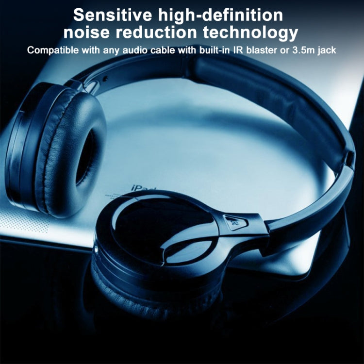 LPT03 Headset Wireless Infrared Dual/Single Channel Earphone (Black) - Headset & Headphone by PMC TechLife | Online Shopping South Africa | PMC TechLife