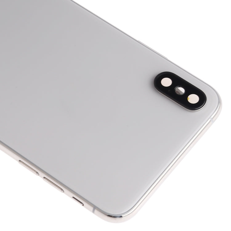 Battery Back Cover Assembly (with Side Keys & Speaker Ringer Buzzer & Motor & Camera Lens & Card Tray & Power Button + Volume Button + Charging Port + Signal Flex Cable & Wireless Charging Module) for iPhone XS Max(White) - Back Cover by PMC TechLife | Online Shopping South Africa | PMC TechLife | Buy Now Pay Later Mobicred