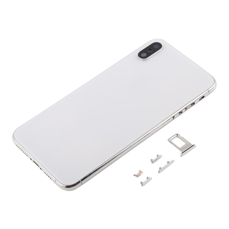 Back Cover with Camera Lens & SIM Card Tray & Side Keys for iPhone XS Max(White) - Back Cover by PMC TechLife | Online Shopping South Africa | PMC TechLife