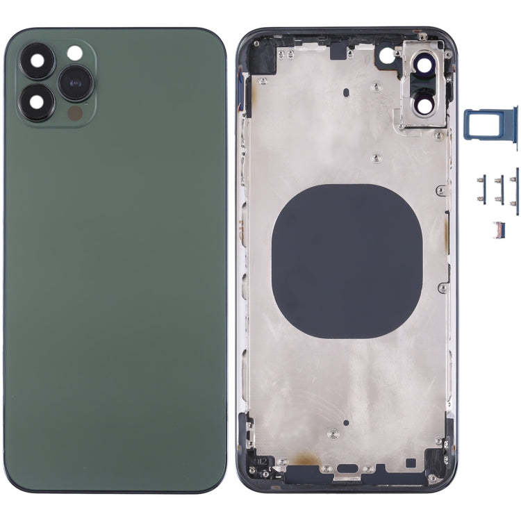 Back Housing Cover with Appearance Imitation of iP13 Pro Max for iPhone XS Max(Green) - Back Cover by PMC TechLife | Online Shopping South Africa | PMC TechLife | Buy Now Pay Later Mobicred